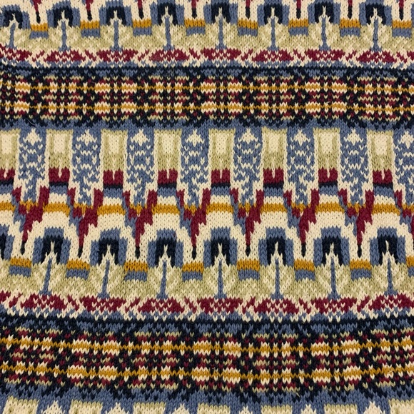 Vintage Cotton Blend Knit Pattern Crewneck Sweater - Picture 3 of 4